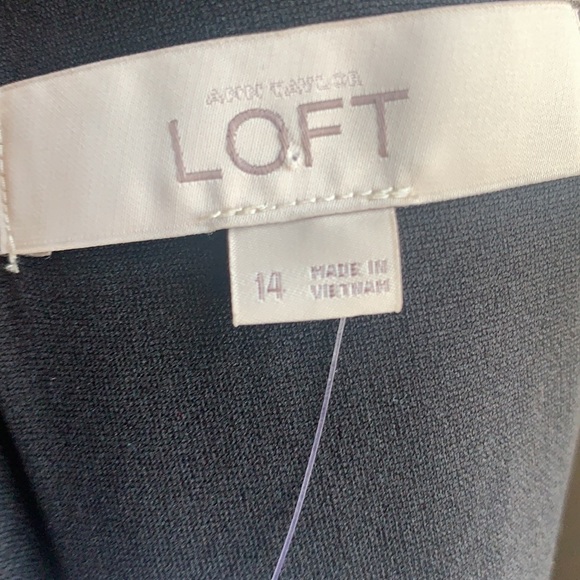 LOFT Black Textured Sleeveless Dress - Picture 5 of 7